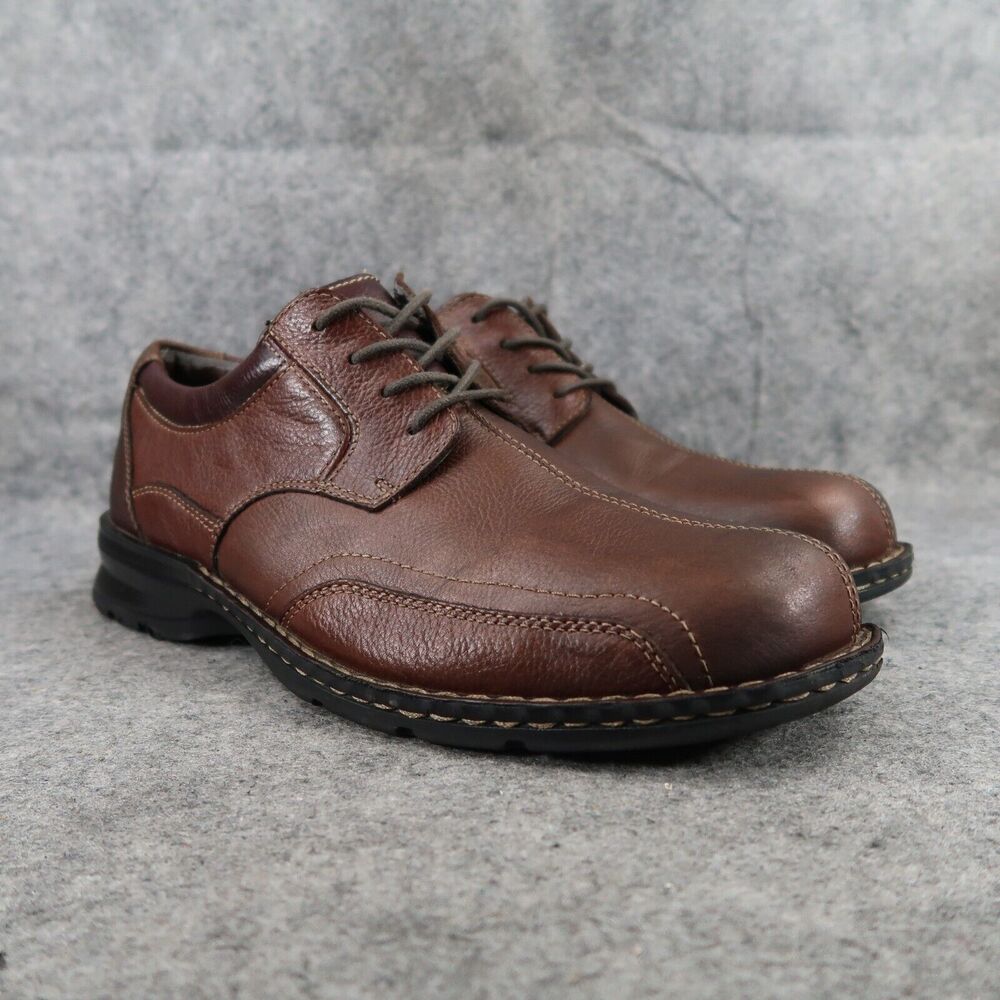 Dockers Shoes Mens 10 Derby Oxford Casual Classic Leather Comfort Dressy Brown